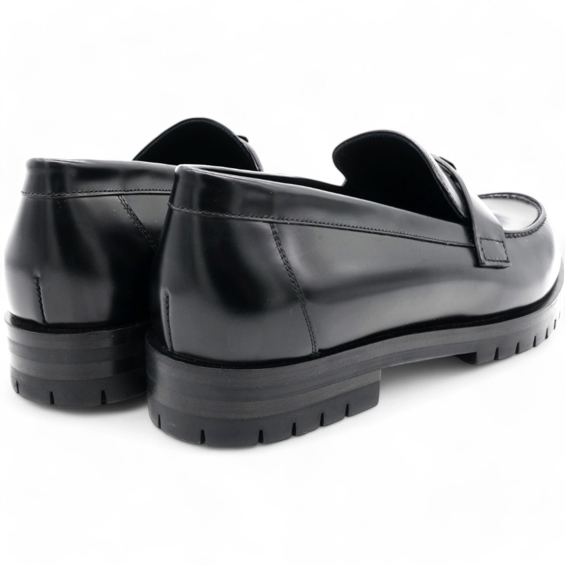 Hermes  Womens Faubourg Loafers Black Size 39 