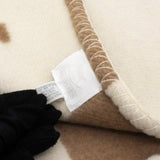 Hermes Wool Cashmere Avalon Baby Blanket Noisette Moyen White 