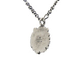 Lion Head Necklace in Silver Metal Silvery