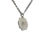 Lion Head Necklace in Silver Metal Silvery