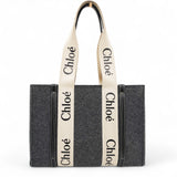Felt Medium Woody Ribbon Tote Cashmere Grey