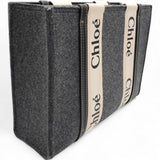 Felt Medium Woody Ribbon Tote Cashmere Grey