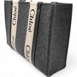 Felt Medium Woody Ribbon Tote Cashmere Grey