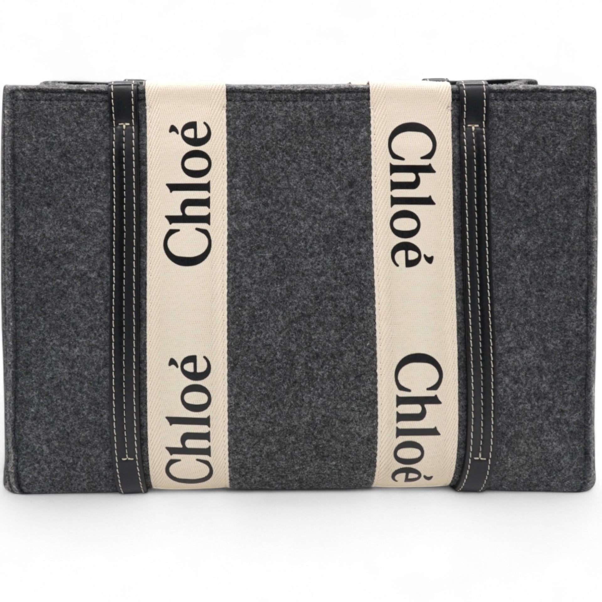 Felt Medium Woody Ribbon Tote Cashmere Grey