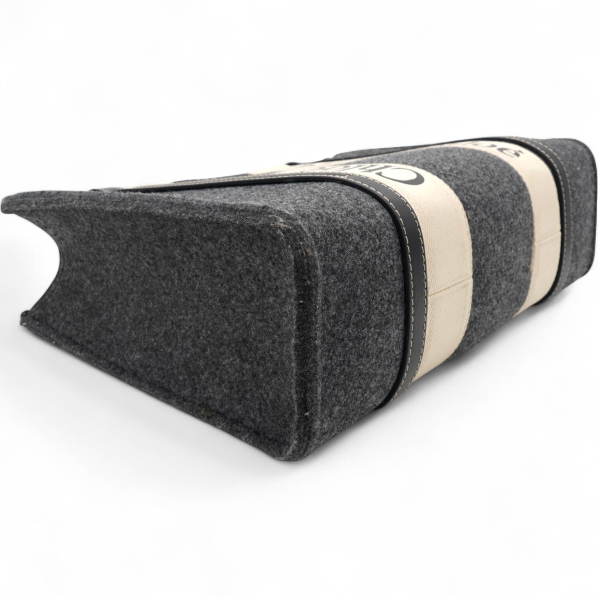 Felt Medium Woody Ribbon Tote Cashmere Grey