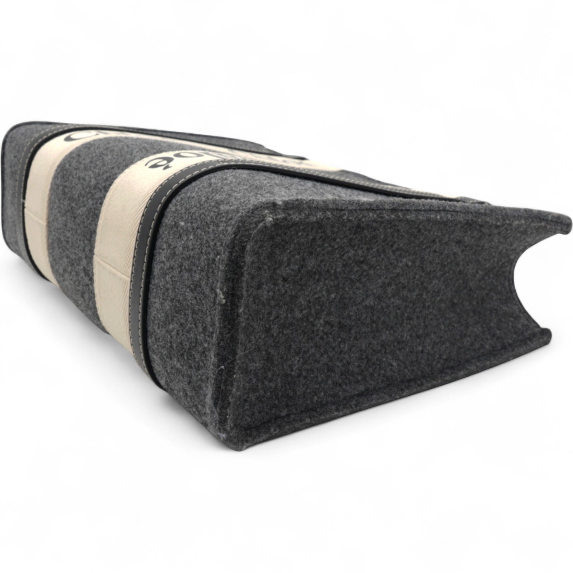 Felt Medium Woody Ribbon Tote Cashmere Grey