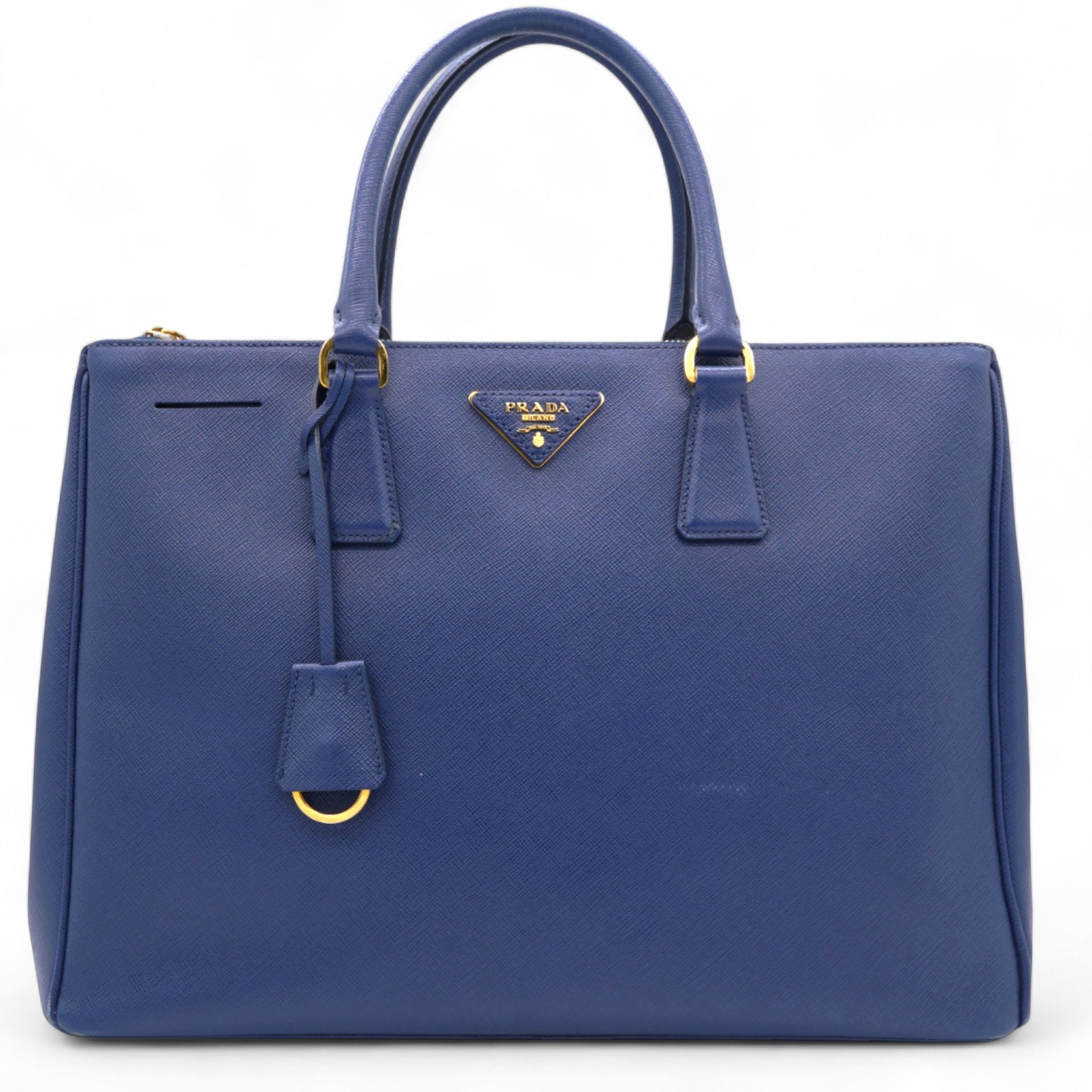 Saffiano Galleria Double Zip Tote Bluette Navy