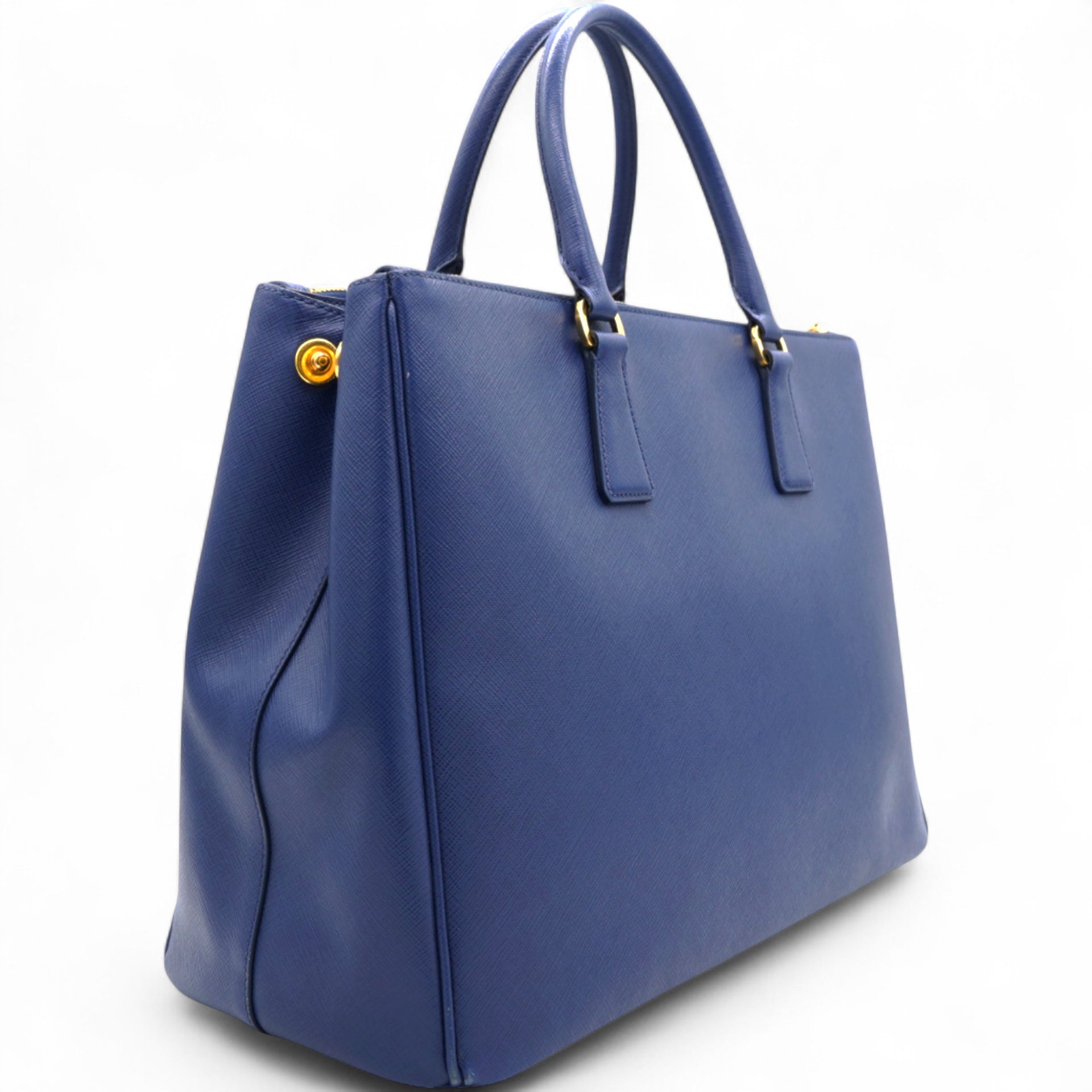 Saffiano Galleria Double Zip Tote Bluette Navy