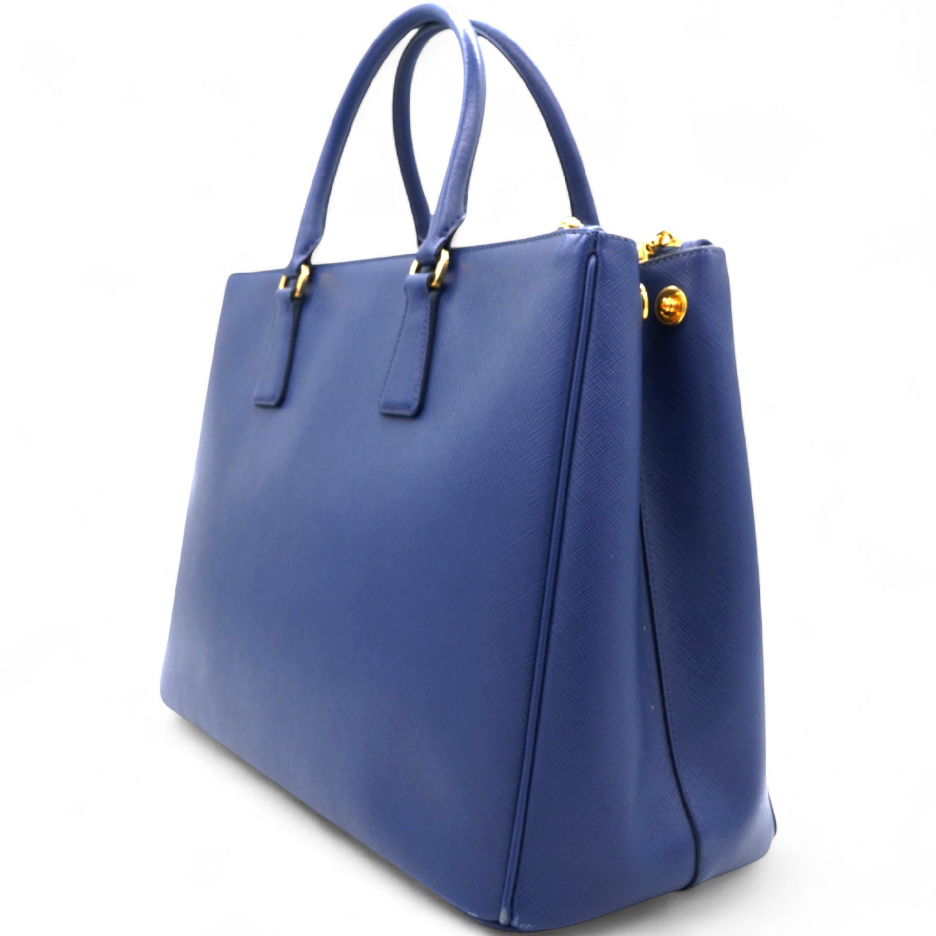 Saffiano Galleria Double Zip Tote Bluette Navy