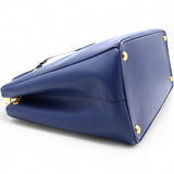 Saffiano Galleria Double Zip Tote Bluette Navy