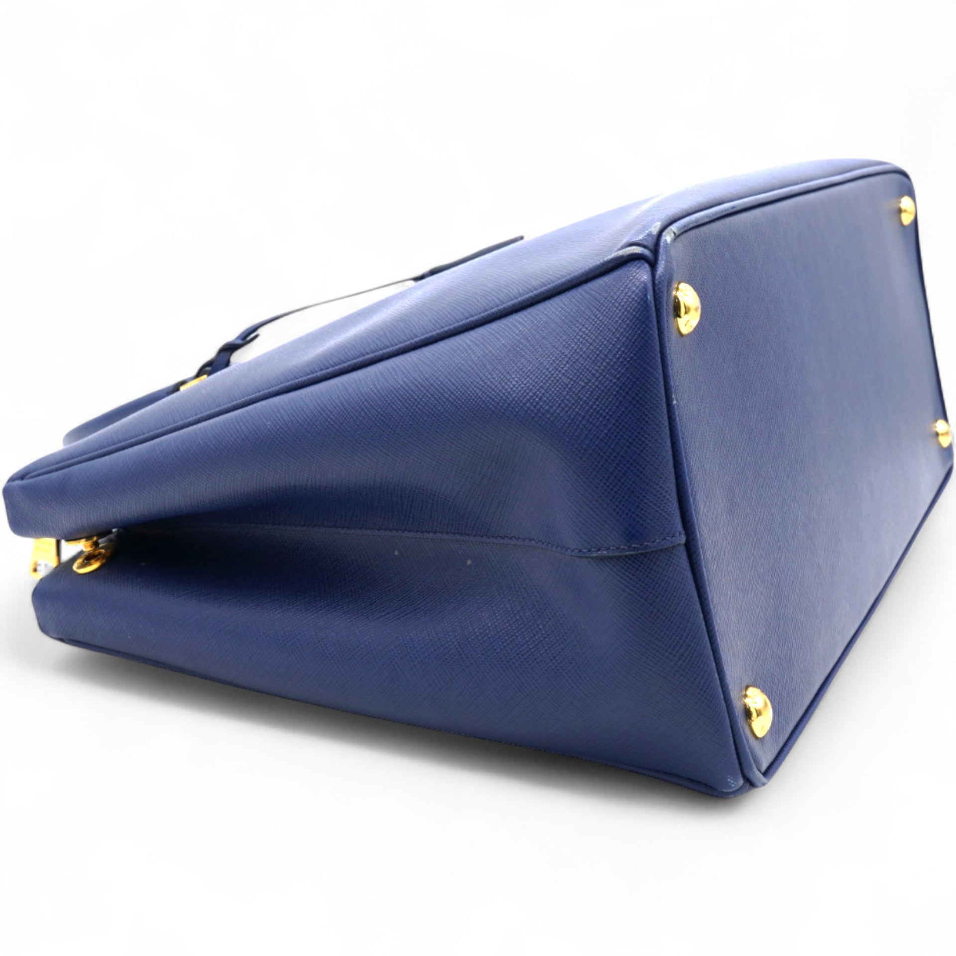Saffiano Galleria Double Zip Tote Bluette Navy