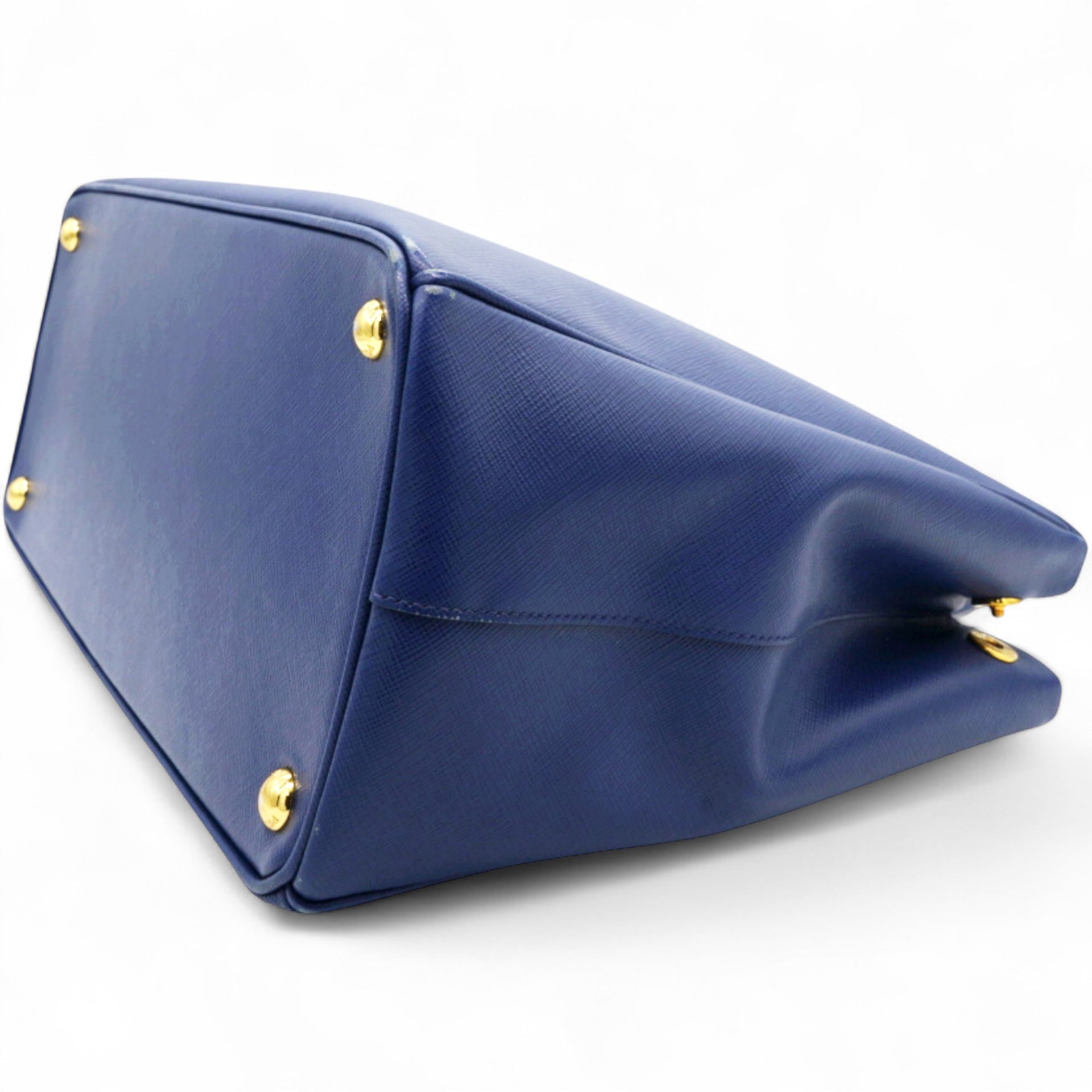 Saffiano Galleria Double Zip Tote Bluette Navy