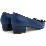 Navy Blue Leather Vara Pumps Size4.5/35