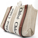 Cotton Mini Woody Ribbon Tote With Strap Brown