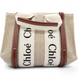 Cotton Mini Woody Ribbon Tote With Strap Brown