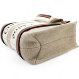 Cotton Mini Woody Ribbon Tote With Strap Brown