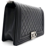 Stitched New Medium Boy Flap Black