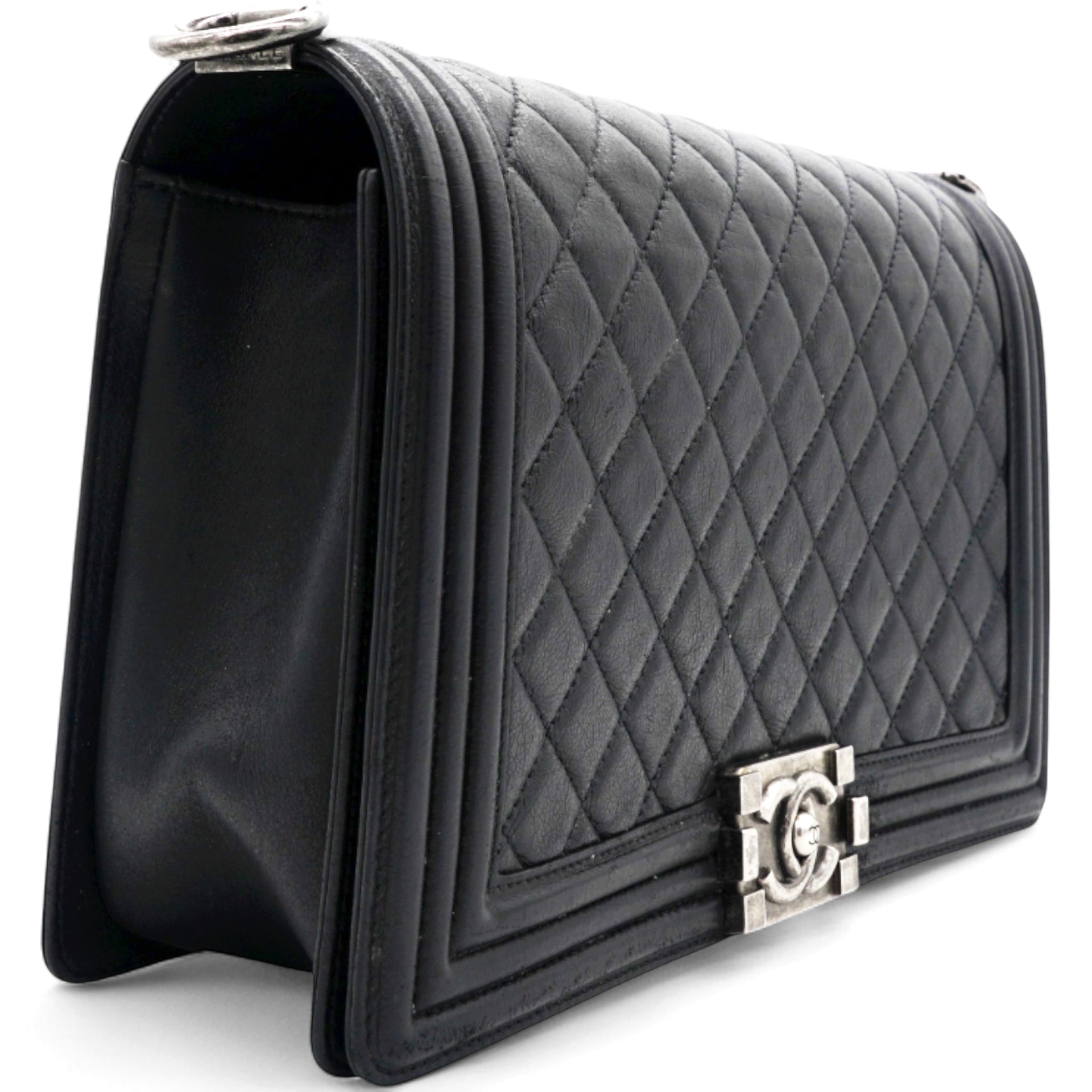 Stitched New Medium Boy Flap Black