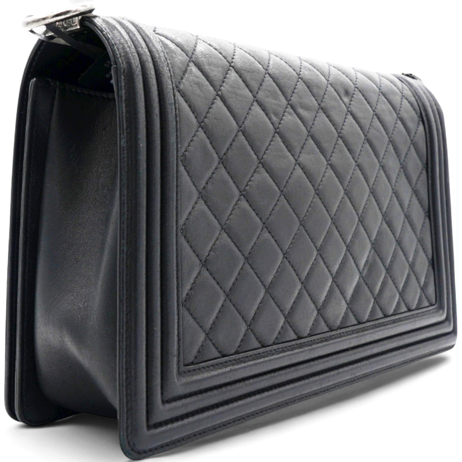 Stitched New Medium Boy Flap Black