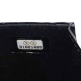 Quilted Maxi Pearls Card Holder Flap With Chain Black