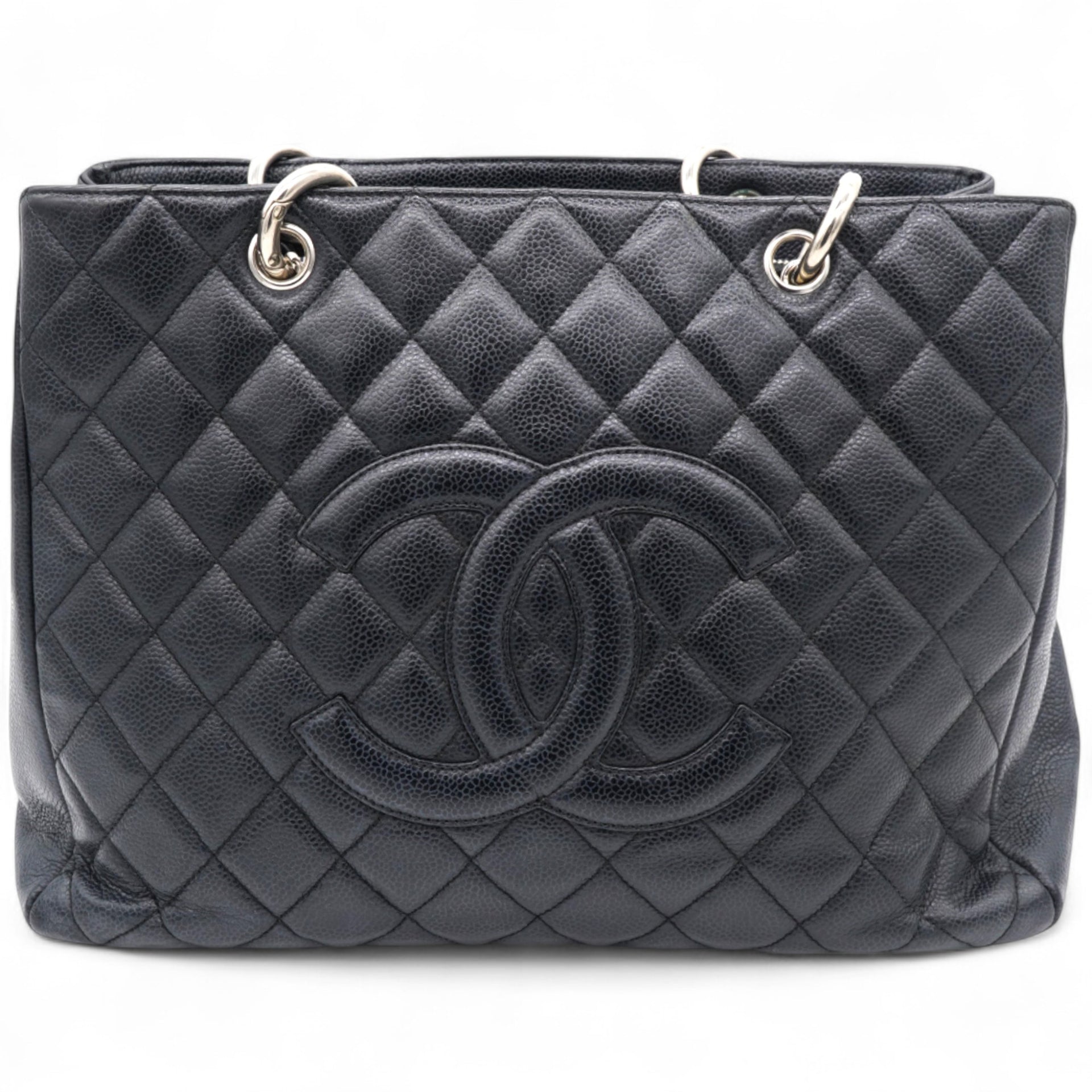 Vintage Caviar Quilted Grand Shopping Tote GST Black