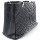 Vintage Caviar Quilted Grand Shopping Tote GST Black