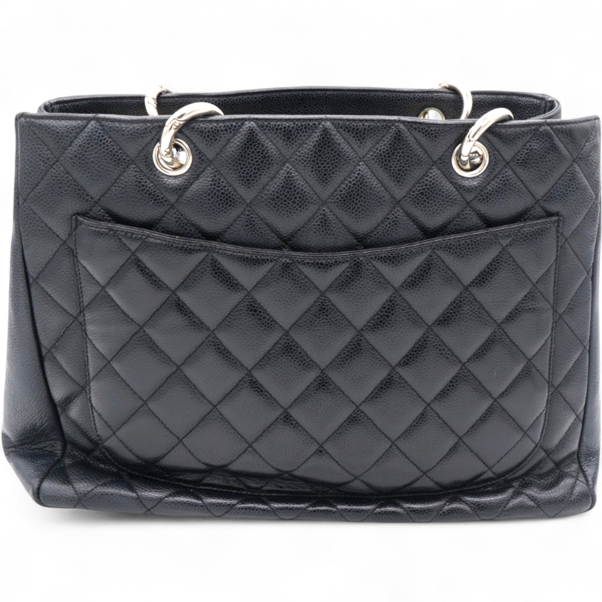 Vintage Caviar Quilted Grand Shopping Tote GST Black