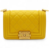 Quilted Micro Boy Flap Yellow