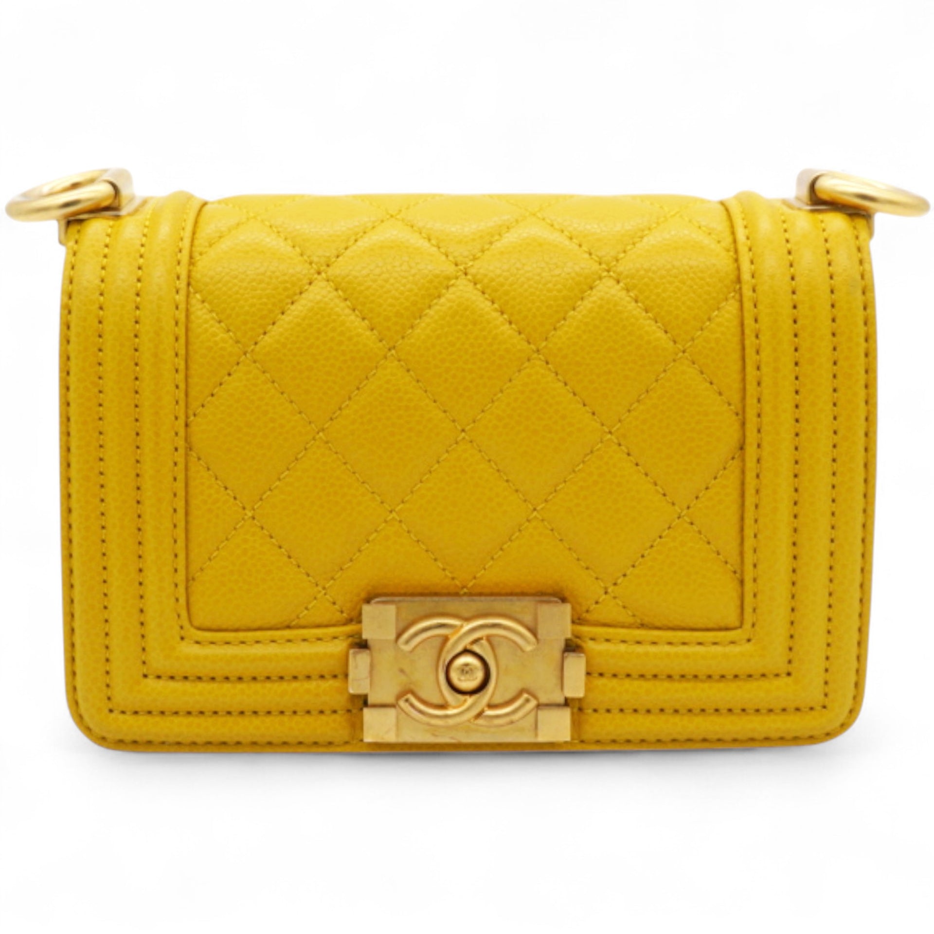 Quilted Micro Boy Flap Yellow