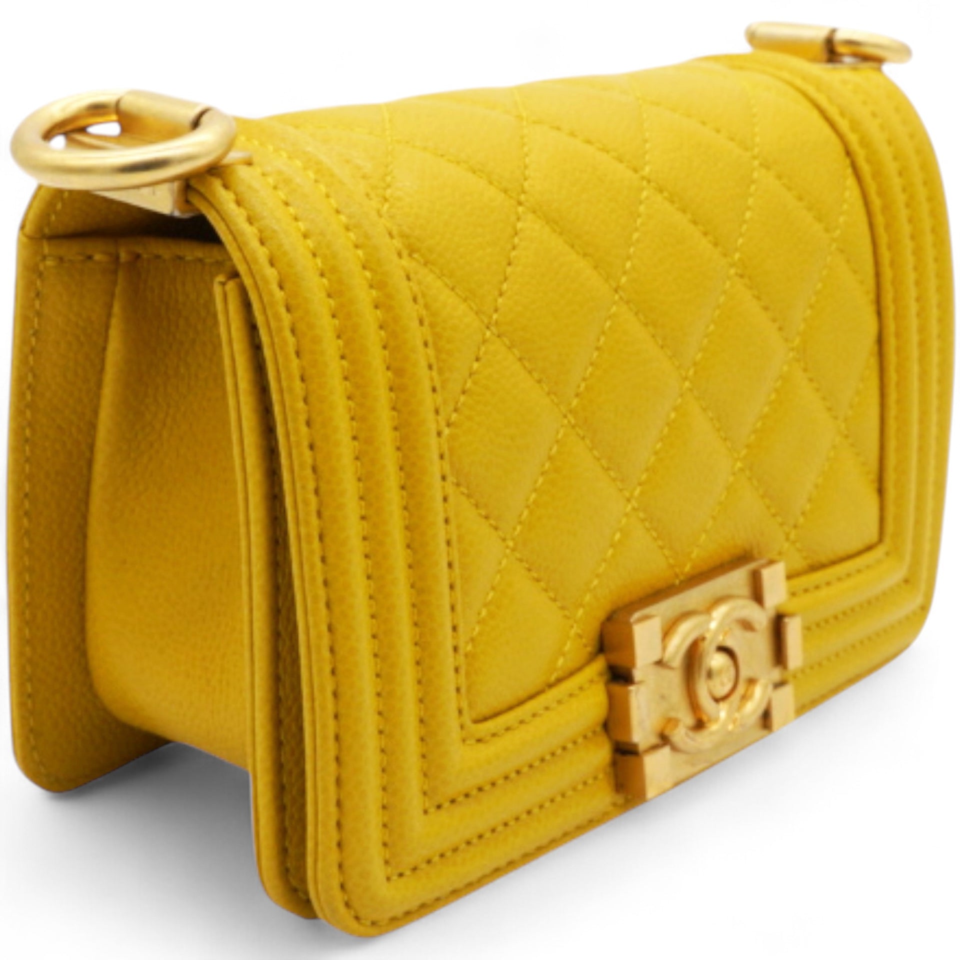 Quilted Micro Boy Flap Yellow