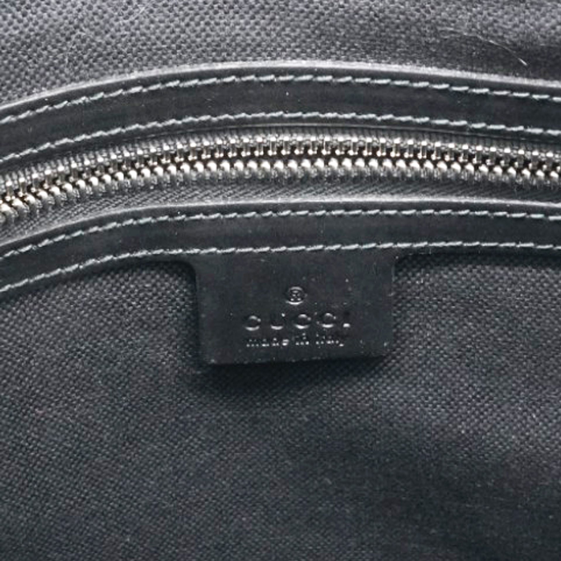 GG Supreme Monogram Appia Web Flat Messenger Bag Black Grey