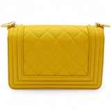 Quilted Micro Boy Flap Yellow