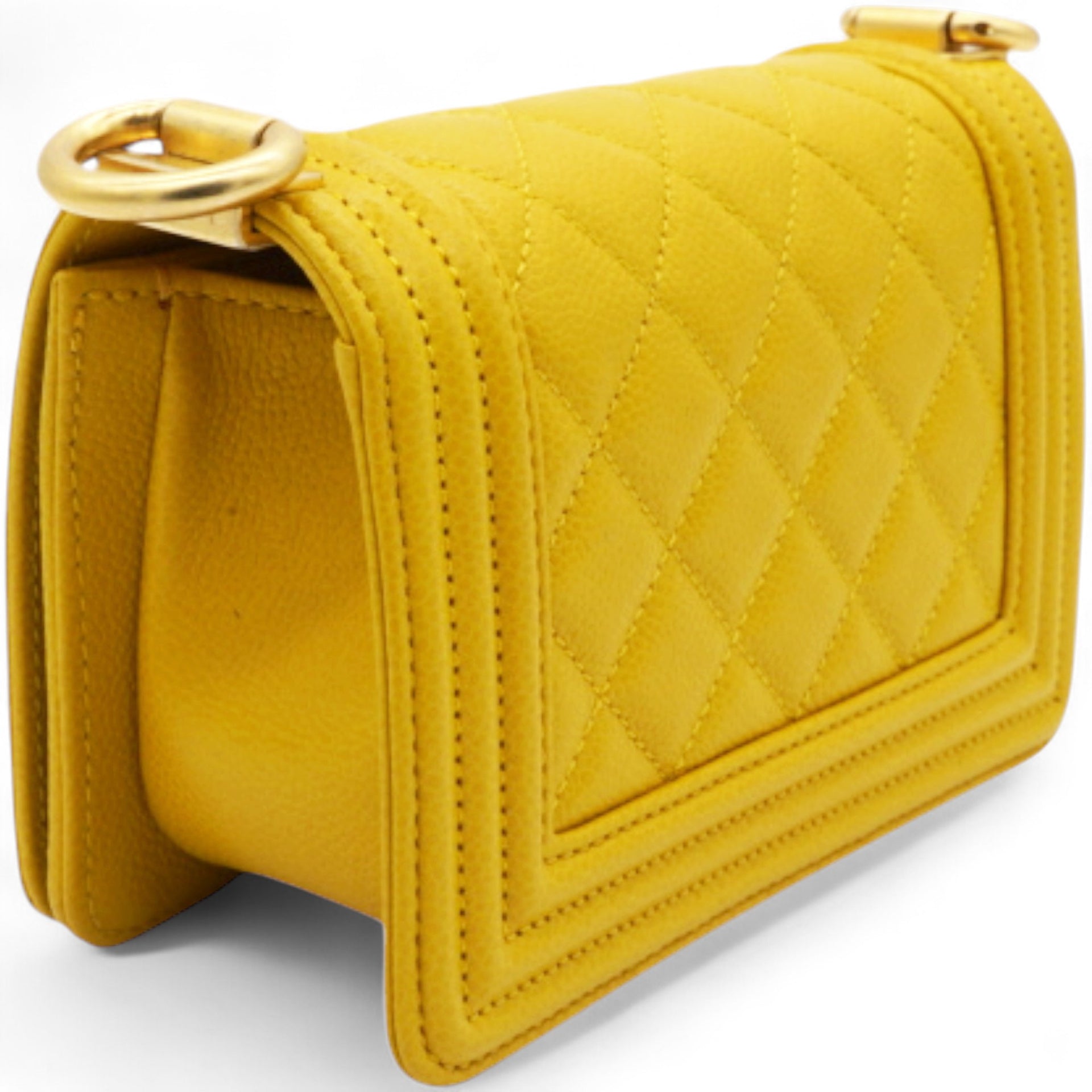 Quilted Micro Boy Flap Yellow