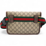 GG Supreme Monogram Neo Vintage Web Belt Bag Brown