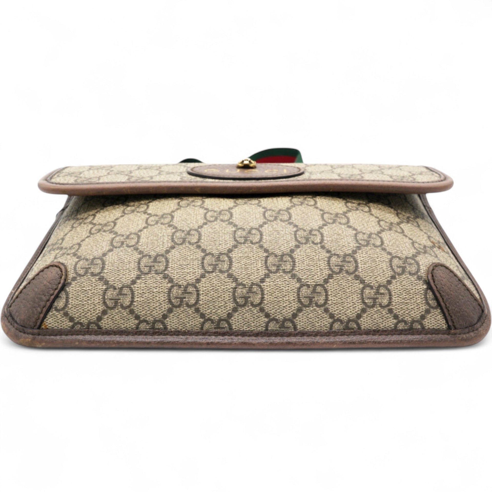GG Supreme Monogram Neo Vintage Web Belt Bag Brown