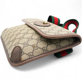 GG Supreme Monogram Neo Vintage Web Belt Bag Brown