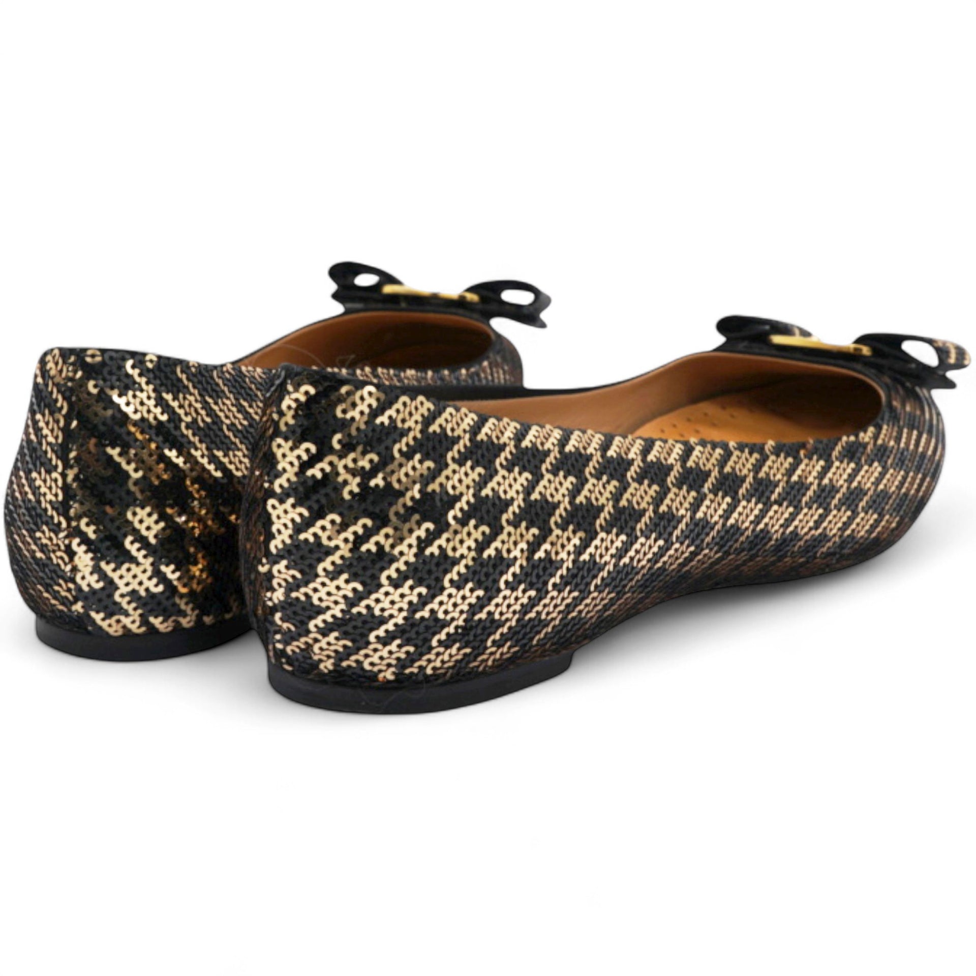 Sequin Herringbone Varina Coo Sequin Ballet Flat Raso Size37