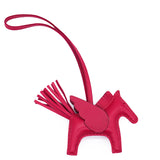 Milo Lambskin Grigri Rodeo Horse Bag Charm PM Rose Mexico