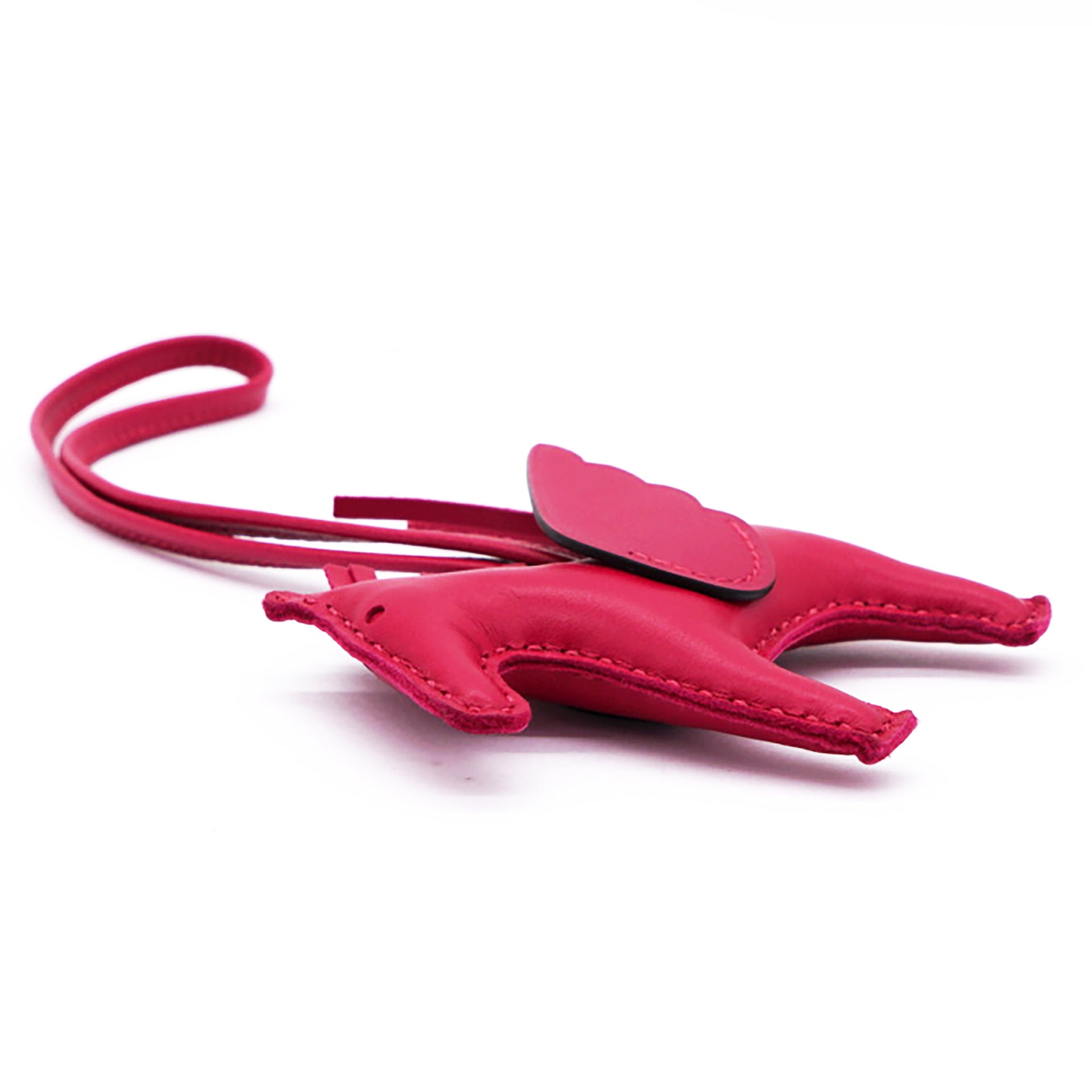 Milo Lambskin Grigri Rodeo Horse Bag Charm PM Rose Mexico