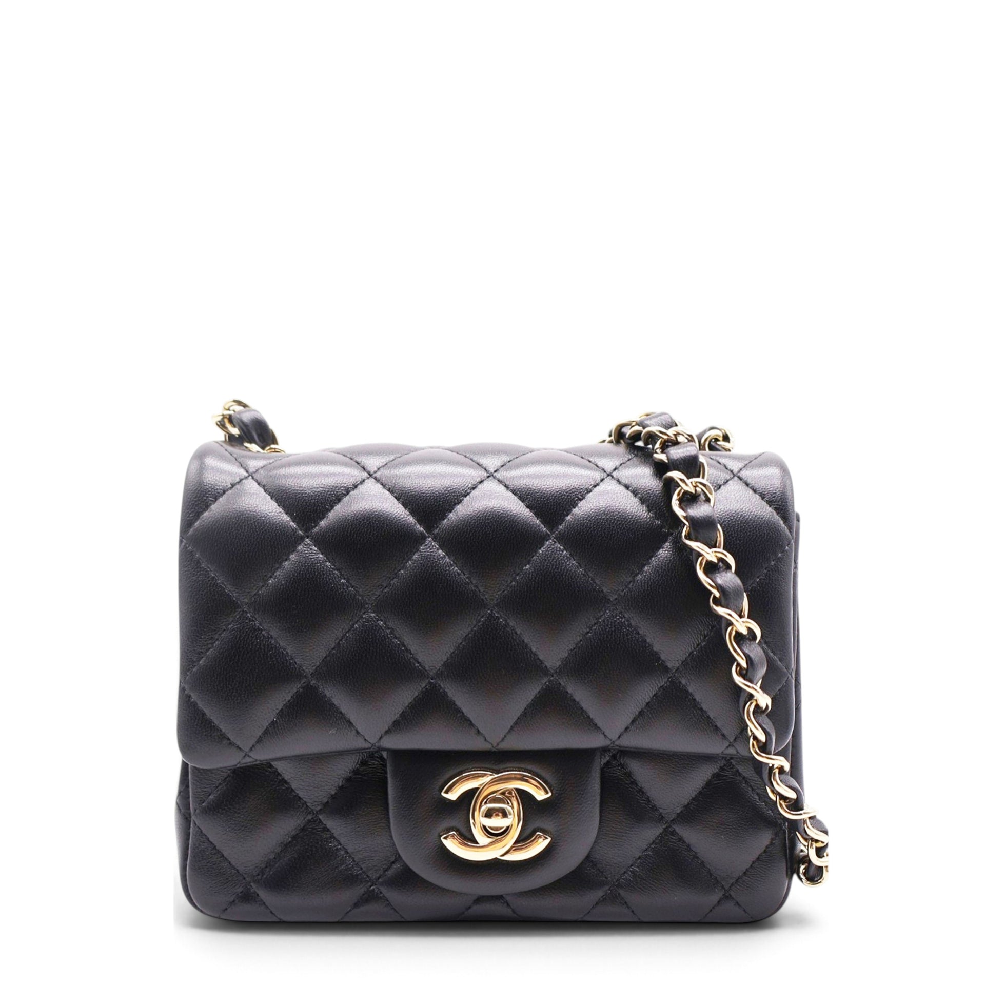 Mini Square Flap Bag Black