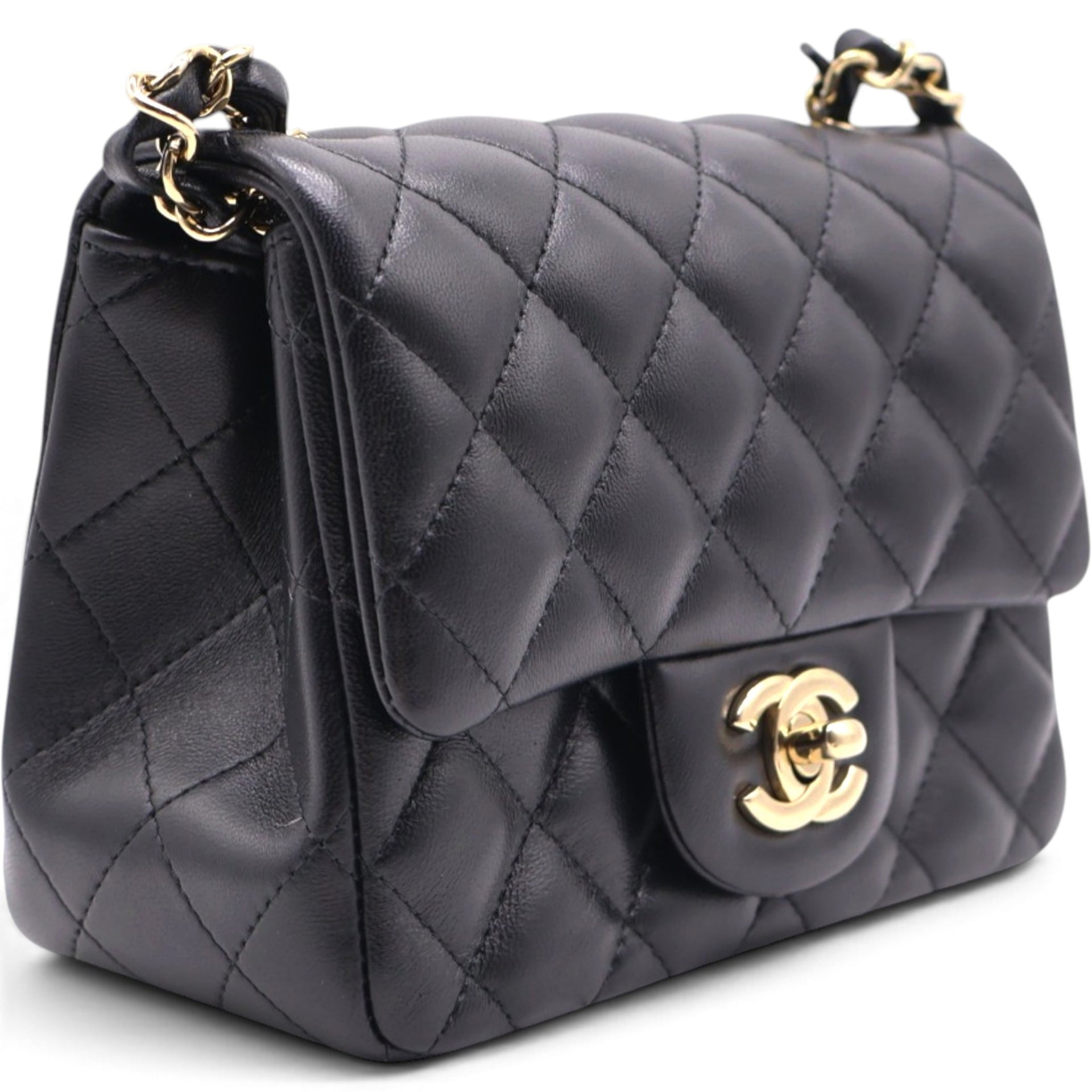 Mini Square Flap Bag Black