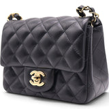 Mini Square Flap Bag Black
