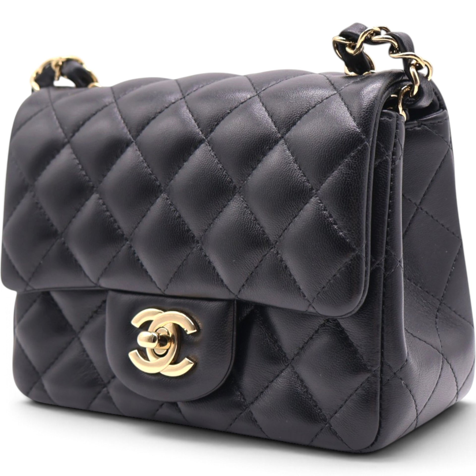 Mini Square Flap Bag Black