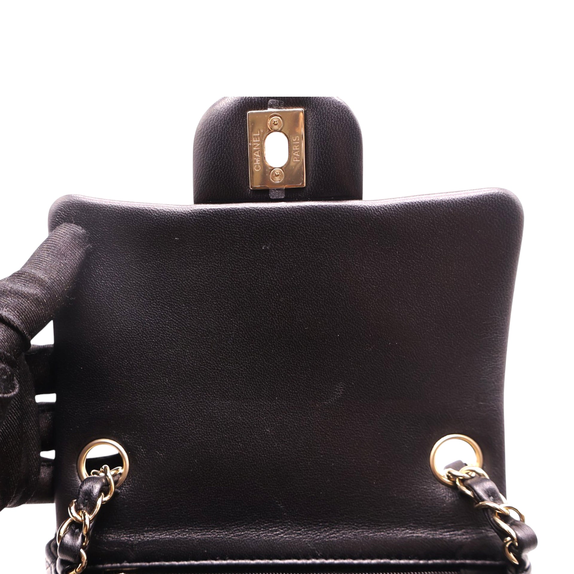 Mini Square Flap Bag Black