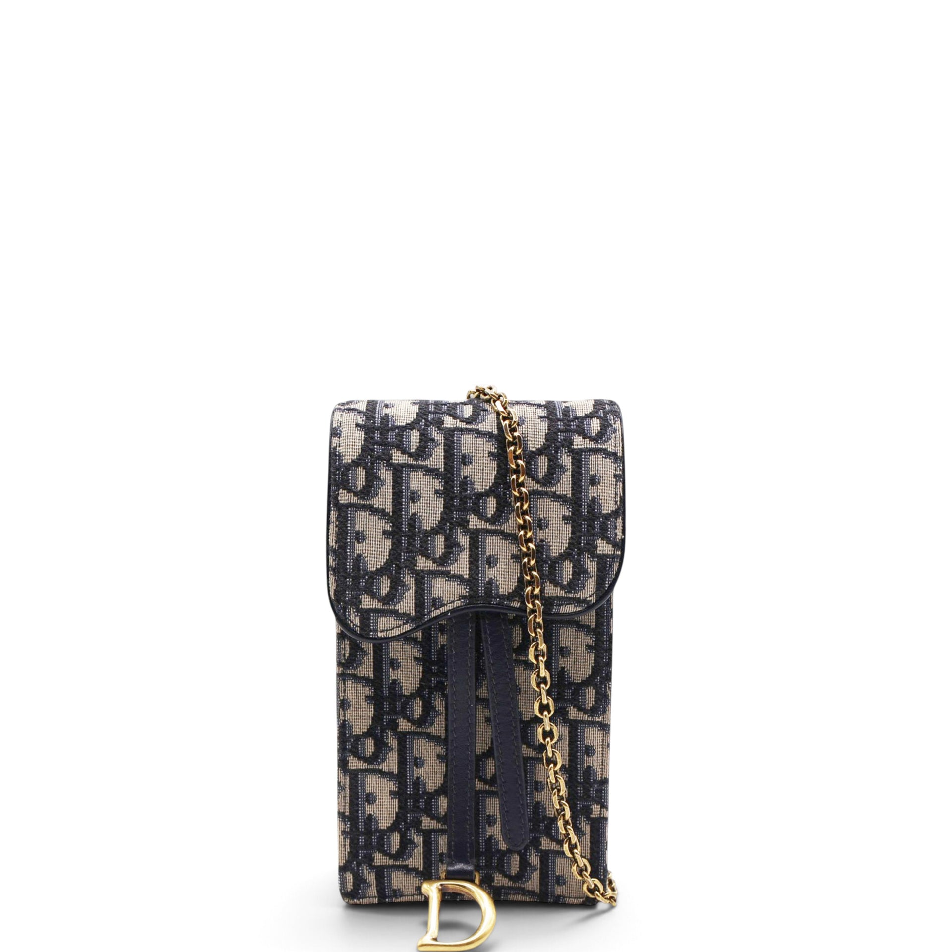 Oblique Jacquard Vertical Saddle Pouch