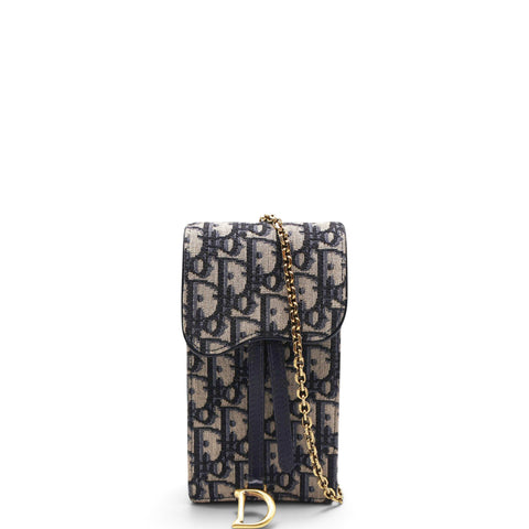 Oblique Jacquard Vertical Saddle Pouch