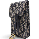Oblique Jacquard Vertical Saddle Pouch