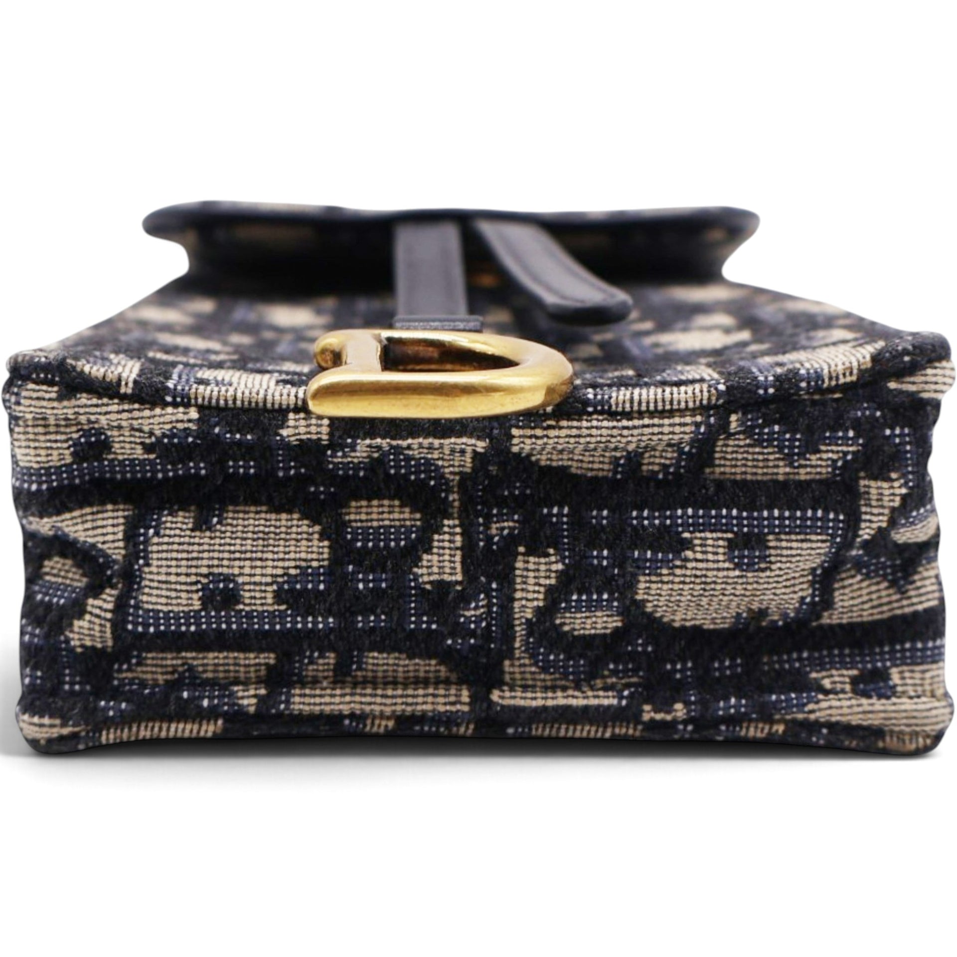 Oblique Jacquard Vertical Saddle Pouch