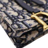 Oblique Jacquard Vertical Saddle Pouch