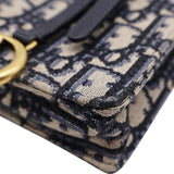 Oblique Jacquard Vertical Saddle Pouch